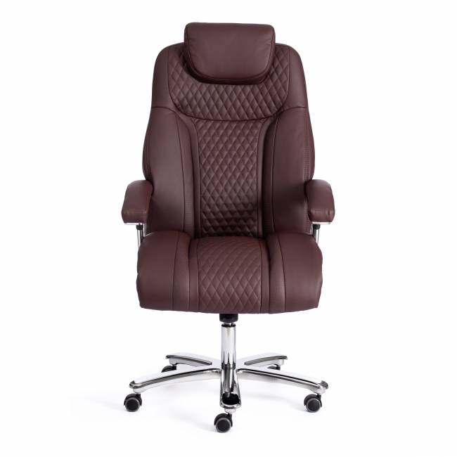 Кресло Trust (max) кож/зам, коричневый/коричневый стеганный/коричневый, 36-36/36-36/6/36-36/06 коричневый/коричневый стеганный/коричневый кож/зам