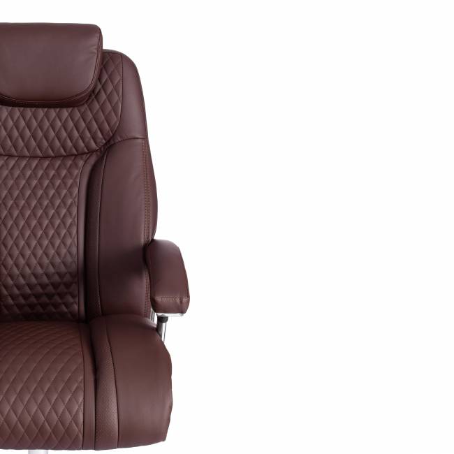 Кресло Trust (max) кож/зам, коричневый/коричневый стеганный/коричневый, 36-36/36-36/6/36-36/06 коричневый/коричневый стеганный/коричневый кож/зам