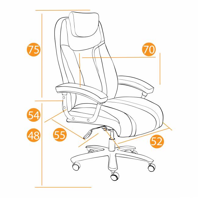 Кресло Trust (max) кож/зам, коричневый/коричневый стеганный/коричневый, 36-36/36-36/6/36-36/06 коричневый/коричневый стеганный/коричневый кож/зам
