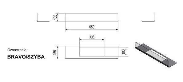 Стекло декоративное для биокамина BRAVO