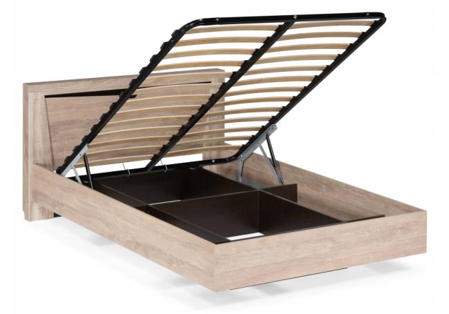 Кровать Магантия 140х200 сПМ парящая дуб баррик