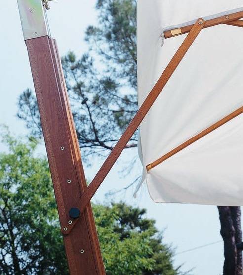 Зонт профессиональный 3х3 м Palladio Braccio имитация ироко, терракотовый 3000х3000 мм