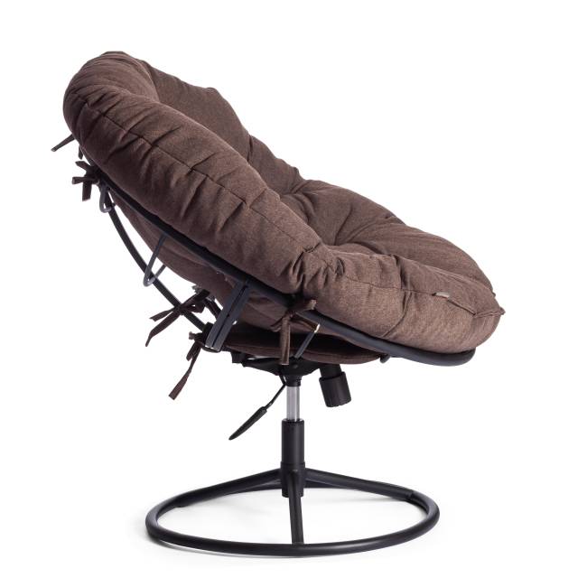 Кресло CLOUDE HOME рогожка/металл, 97х98х90-96см, коричневый, 3М7-147 коричневый рогожка/металл