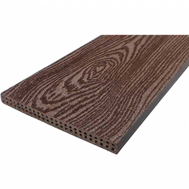 Подступёнок HOLZHOF с тиснением "Кольца дерева", 150*12*4000 мм, янтарь (песочный)