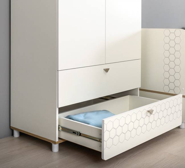 Мебель для детской комнаты Эйп № 1 цвет белый/дуб белый