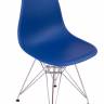Стул Eames синий, опора металл