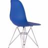 Стул Eames синий, опора металл