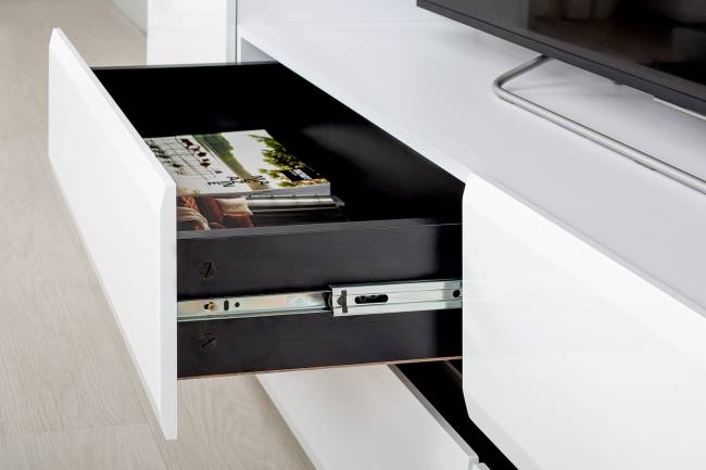 Стенка в гостиную Сидней № 22 цвет белый/чёрный/фасады МДФ белый глянец Стенка в гостиную Сидней № 22 цвет белый/чёрный/фасады МДФ белый глянец