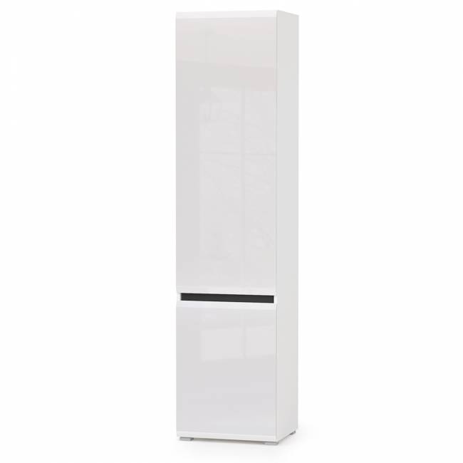 Стенка в гостиную Сидней № 22 цвет белый/чёрный/фасады МДФ белый глянец Стенка в гостиную Сидней № 22 цвет белый/чёрный/фасады МДФ белый глянец