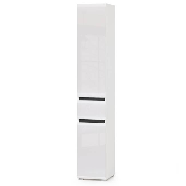 Стенка в гостиную Сидней № 22 цвет белый/чёрный/фасады МДФ белый глянец Стенка в гостиную Сидней № 22 цвет белый/чёрный/фасады МДФ белый глянец