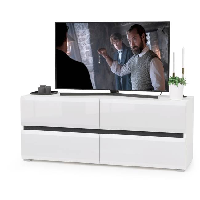 Стенка в гостиную Сидней № 22 цвет белый/чёрный/фасады МДФ белый глянец Стенка в гостиную Сидней № 22 цвет белый/чёрный/фасады МДФ белый глянец