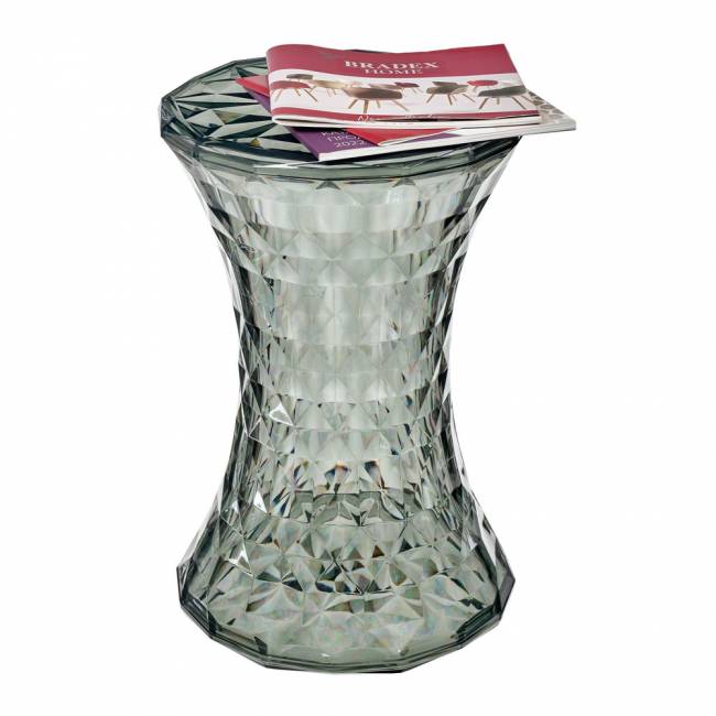 Стул-пуф Stone прозрачный синий