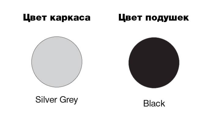 Комплект пластиковой мебели Mykonos XL серебристый, черный