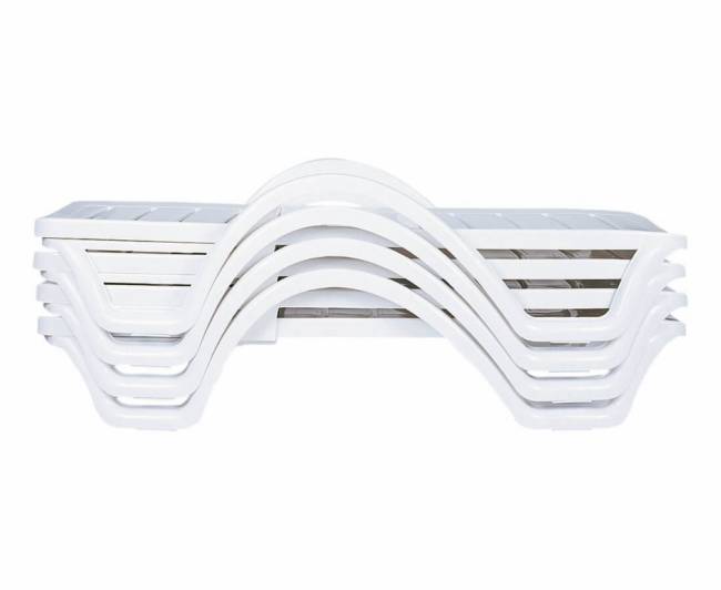 Шезлонг-лежак пластиковый Havana белый 1870x540x300 мм Шезлонг-лежак пластиковый Havana белый 1870x540x300 мм