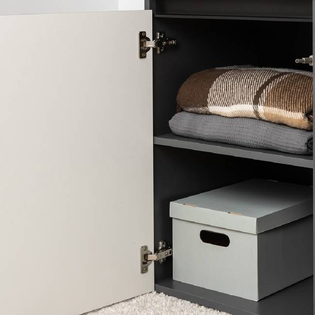 Два шкафа Сидней 13.200 цвет антрацит/МДФ веллюто капучино Два шкафа Сидней 13.200 цвет антрацит/МДФ веллюто капучино