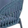 Кресло плетеное с подушками Elba Rope синий 630х640х780 мм