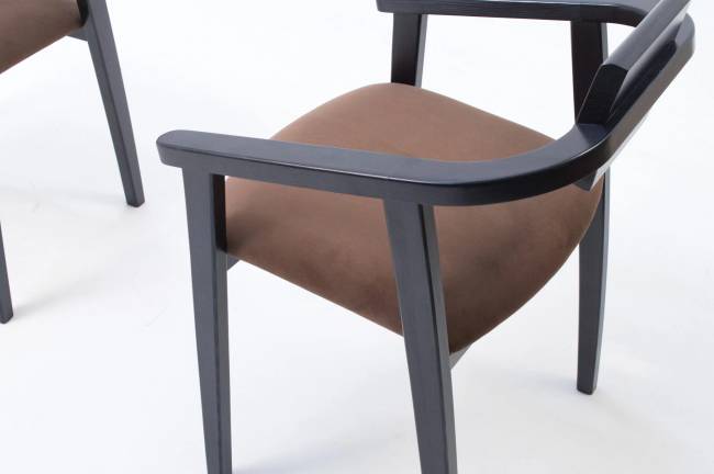 Стул-кресло Челси ПМ чёрный/коричневый