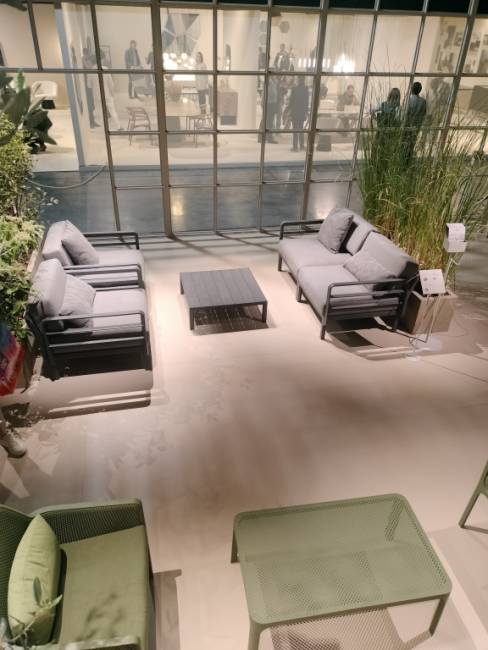 Диван пластиковый Net Bench агава 1160х700х860 мм Диван пластиковый Net Bench агава 1160х700х860 мм