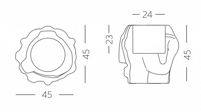 Кашпо из биопластика Threebu Pot Special пустыня Намибии 450х450х450 мм Кашпо из биопластика Threebu Pot Special пустыня Намибии 450х450х450 мм