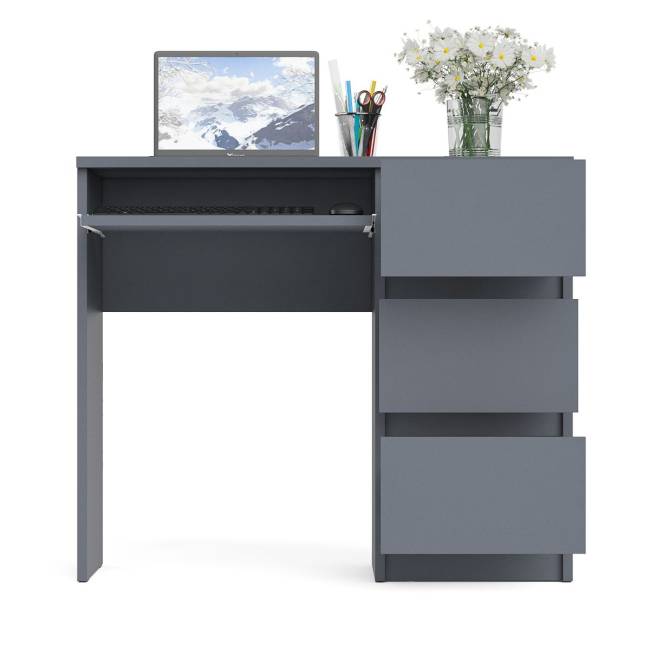 Стол компьютерный три ящика Мори МС-6 правый цвет графит Стол компьютерный три ящика Мори МС-6 правый цвет графит