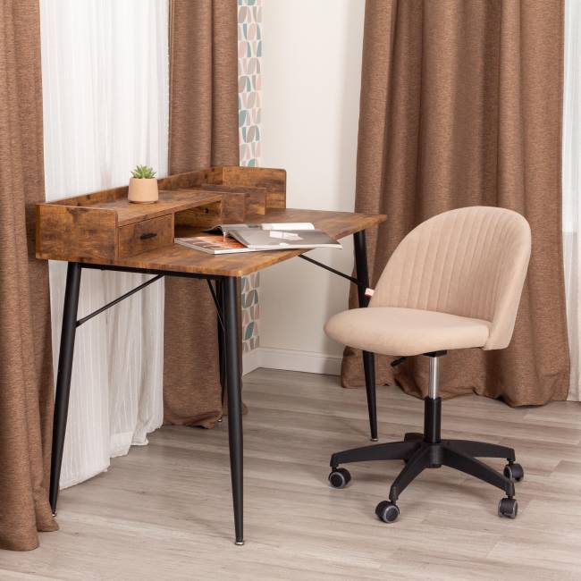 Кресло MELODY PLT флок , бежевый, 7 бежевый флок