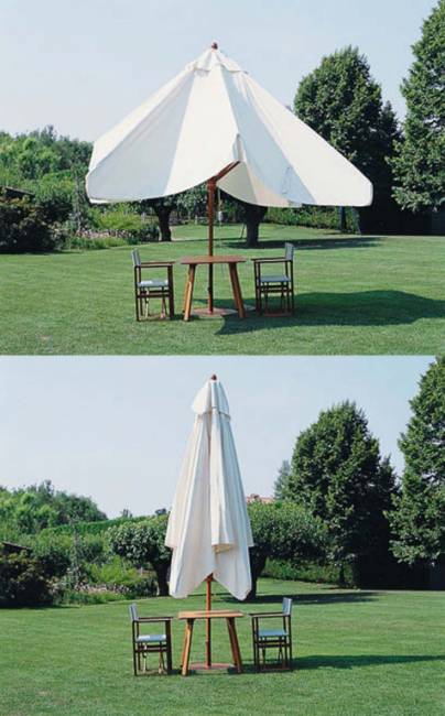 Зонт профессиональный телескопический 4х4 м Palladio Telescopic натуральный, слоновая кость 4000х4000 мм