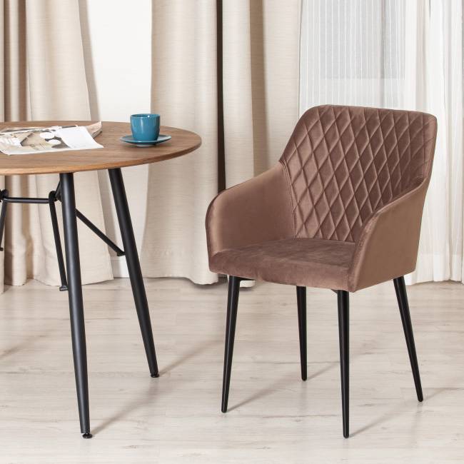 Кресло Bremo/Бремо (мод. 708) (1шт.в упаковке) ткань/металл, 58х55х83см, коричневый бархат 12/черный коричневый ткань/металл Кресло Bremo/Бремо (мод. 708) (1шт.в упаковке) ткань/металл, 58х55х83см, коричневый бархат 12/черный коричневый ткань/металл