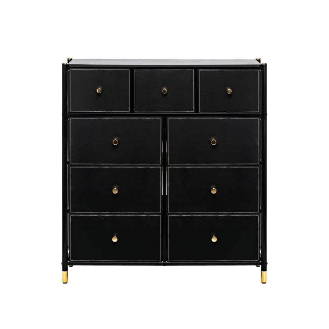 Комод Leset Хайди 9 ящиков Чёрный Чёрный Комод Leset Хайди 9 ящиков Чёрный Чёрный