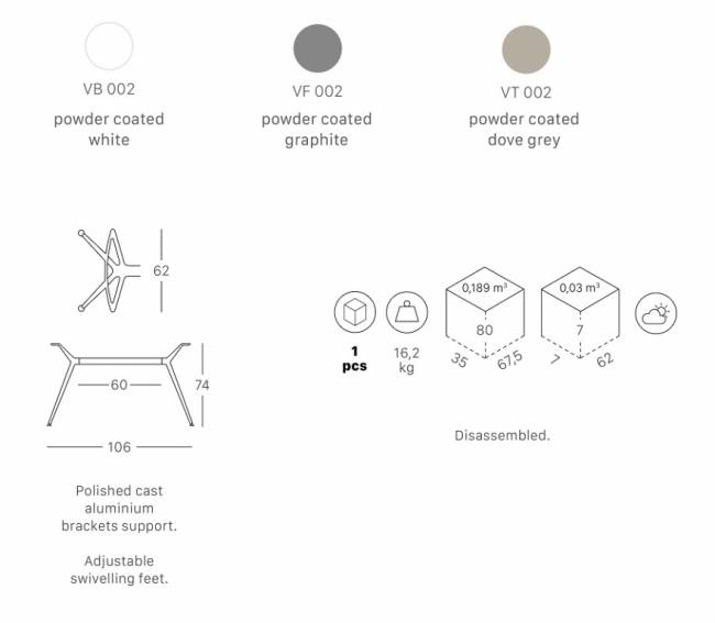 Подстолье металлическое двойное Metropolis L графит 1060х620х740 мм Подстолье металлическое двойное Metropolis L графит 1060х620х740 мм