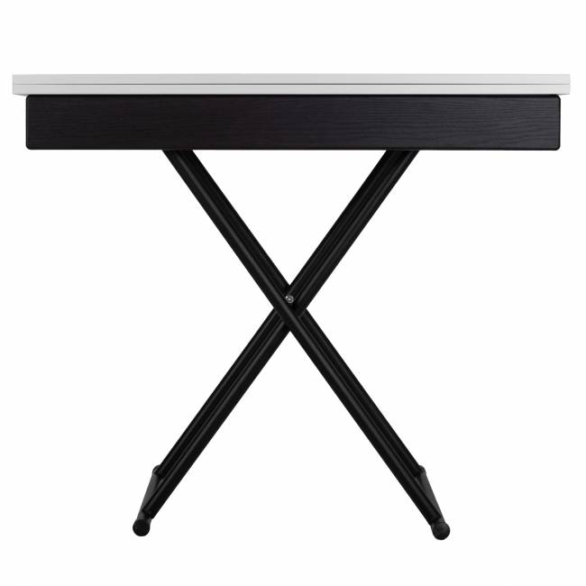 Стол-трансформер Лерон белый/черный
