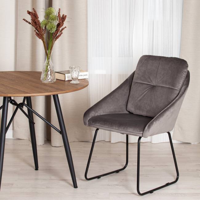 Кресло STAR (mod. CY-1919) вельвет/металл, 68 х 60 х 88 см , серый (HLR 24)/черный (Комплект из 2 шт.) серый (HLR 24)/черный вельвет/металл Кресло STAR (mod. CY-1919) вельвет/металл, 68 х 60 х 88 см , серый (HLR 24)/черный (Комплект из 2 шт.) серый (HLR 24)/черный вельвет/металл