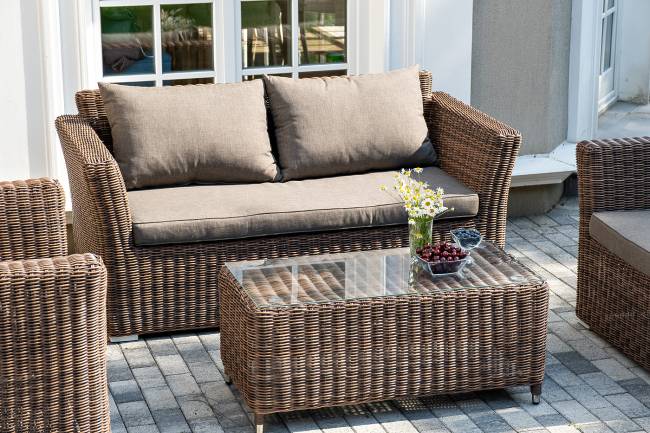 "Капучино Сингл" лаунж-зона из искусственного ротанга, цвет коричневый "Капучино Сингл" лаунж-зона из искусственного ротанга, цвет коричневый