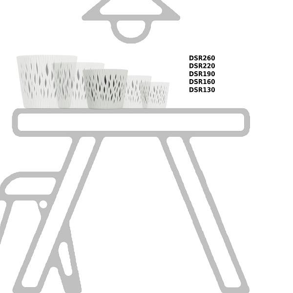 Кашпо для цветов SANDY ROUND DSR190-S449 белый 2 предмета 3л