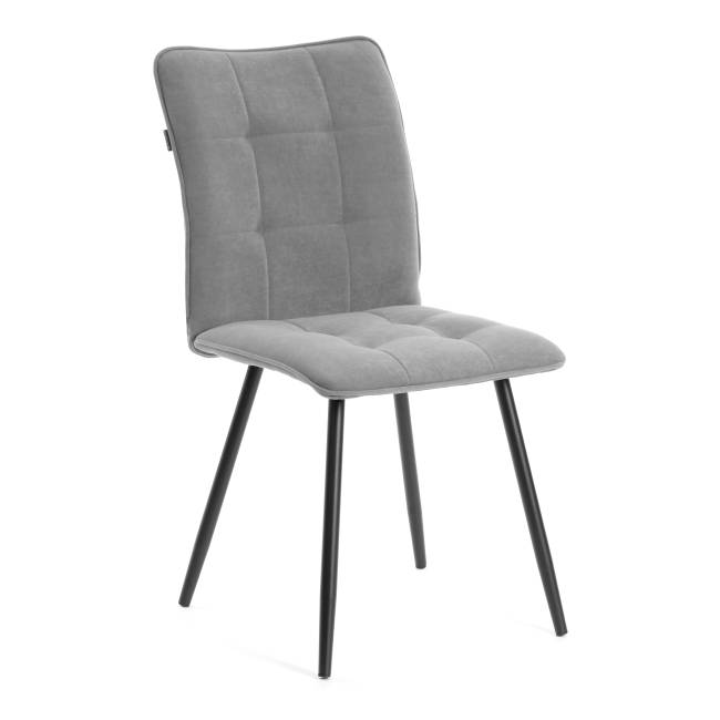 Комплект кресло + стул Bari LT, флок , серый/черный, 29, 41х55х89 см серый/черный флок