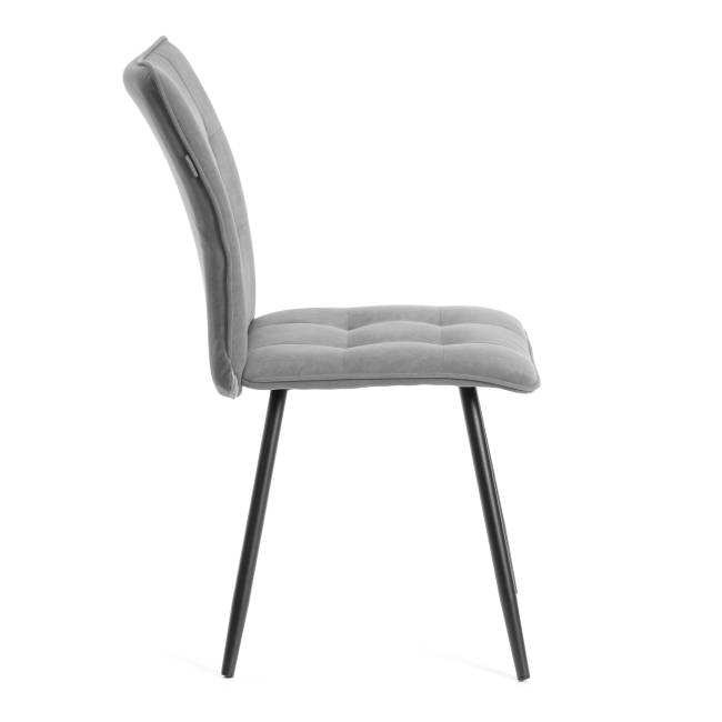 Комплект кресло + стул Bari LT, флок , серый/черный, 29, 41х55х89 см серый/черный флок