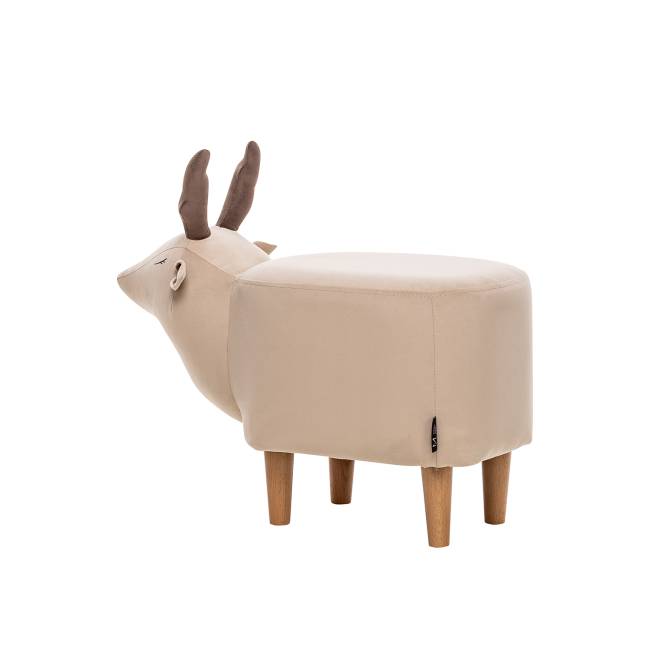 Пуф Leset Maral COMBI V18 бежевый, компаньон V23 молочный шоколад Бук