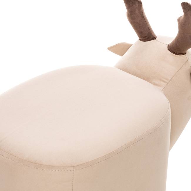 Пуф Leset Maral COMBI V18 бежевый, компаньон V23 молочный шоколад Бук