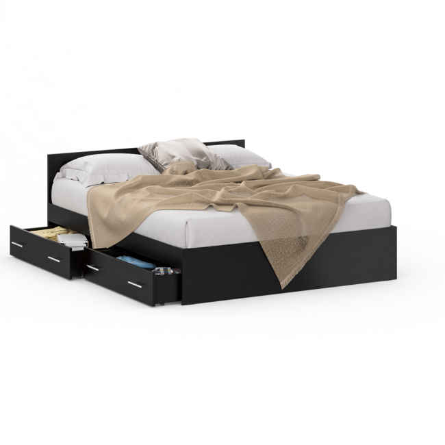 Кровать с ящиками Стандарт 1600 цвет венге Кровать с ящиками Стандарт 1600 цвет венге