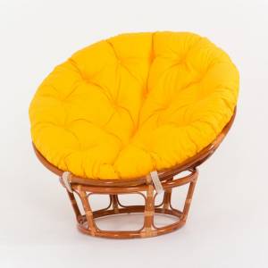 Кресло "PAPASAN"  коньяк желтая подушка Кресло "PAPASAN"  коньяк желтая подушка