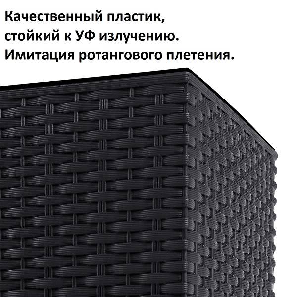 Кашпо для цветов RATO LOW DRTS325L-S433 антрацит 2 предмета 21 и 32л Кашпо для цветов RATO LOW DRTS325L-S433 антрацит 2 предмета 21 и 32л