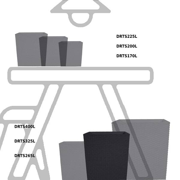 Кашпо для цветов RATO LOW DRTS325L-S433 антрацит 2 предмета 21 и 32л Кашпо для цветов RATO LOW DRTS325L-S433 антрацит 2 предмета 21 и 32л