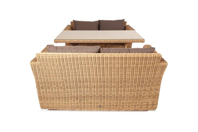 "Мокко" обеденная группа плетеная из ротанга, цвет соломенный "Мокко" обеденная группа плетеная из ротанга, цвет соломенный