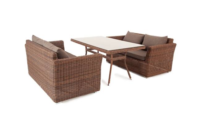 "Мокко" обеденная группа плетеная из ротанга, цвет коричневый "Мокко" обеденная группа плетеная из ротанга, цвет коричневый