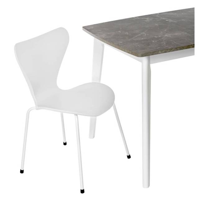 Стол Oslo раскладной 100-130x80x76см, Мрамор Сиена, белый Стол Oslo раскладной 100-130x80x76см, Мрамор Сиена, белый