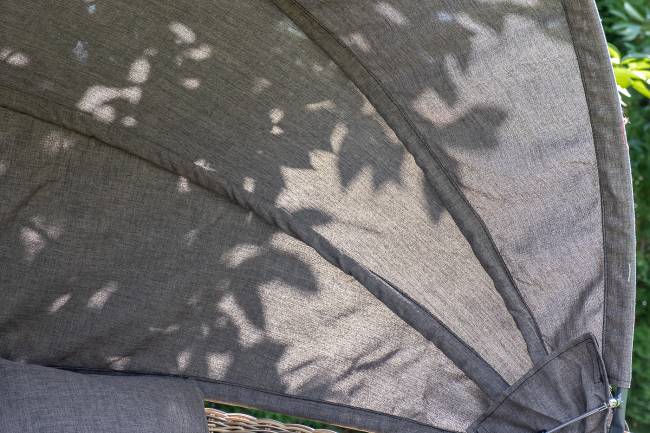 "Стильяно" плетеная кровать круглая, цвет соломенный