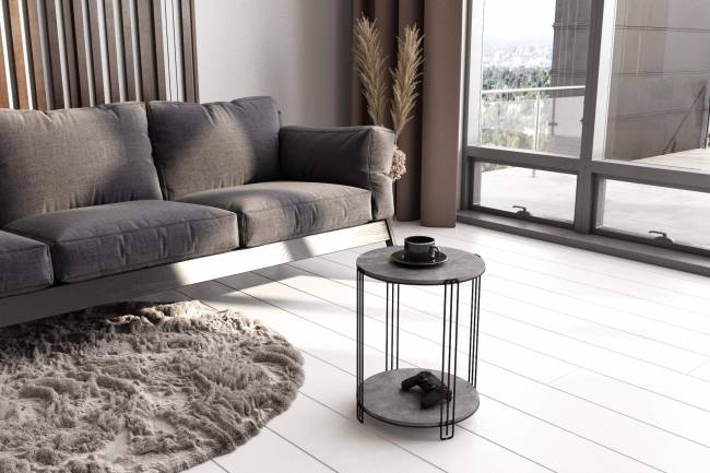 Столик кофейный Sheffilton SHT-CT33 черный муар/мокрый асфальт