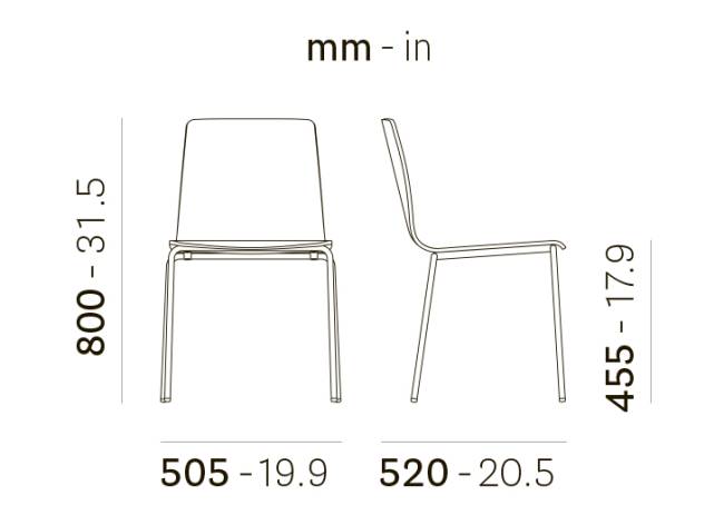 Стул деревянный Inga хромированный, беленый дуб 505х520х800 мм Стул деревянный Inga хромированный, беленый дуб 505х520х800 мм