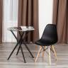 Стул CINDY (EAMES) (mod. 1801) дерево бук/металл/сиденье пластик, 45x51x82 см, Black (черный) (Комплект из 4 шт.) Black (черный) дерево бук/металл/сиденье пластик