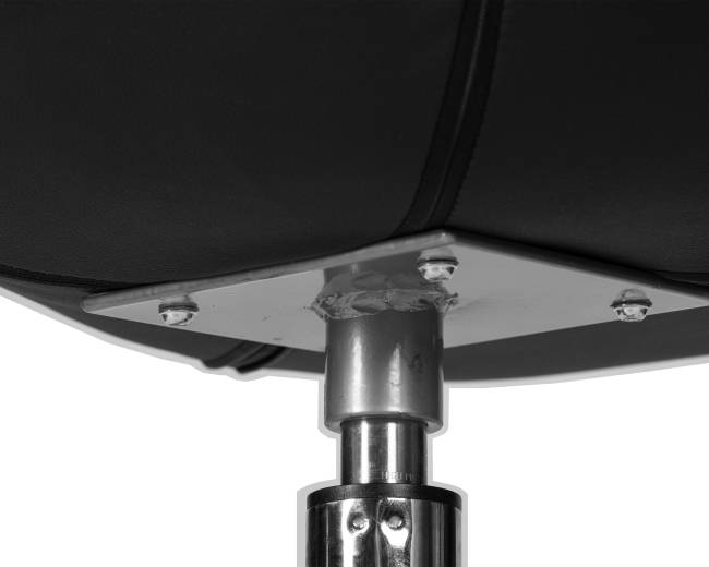 Кресло дизайнерское DOBRIN SWAN, черный кожзам P13, алюминиевое основание