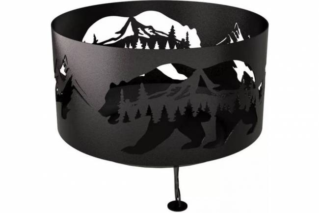 Костровая чаша "Медведь", ST3, 3мм Костровая чаша "Медведь", ST3, 3мм